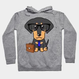 Funny dachshund is on the way to work Hoodie